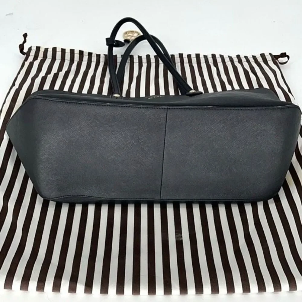 Henri‎ Bendel Aunthentic Black Large Tote Handbag Gold Hardware W/Dust Bag